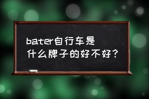 上海哪里有賣德國進口自行車 bater自行車是什么牌子的好不好？