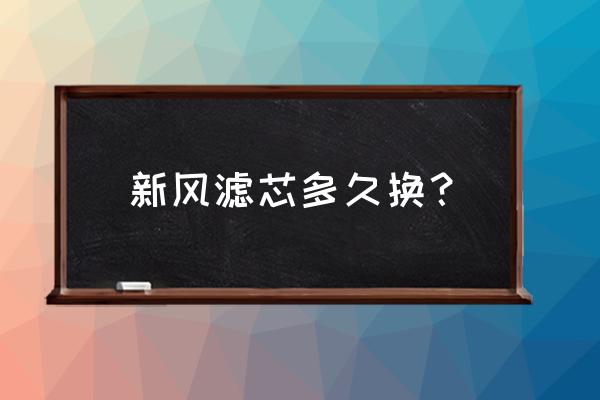 朗思威新風系統什么時候換濾芯 新風濾芯多久換？