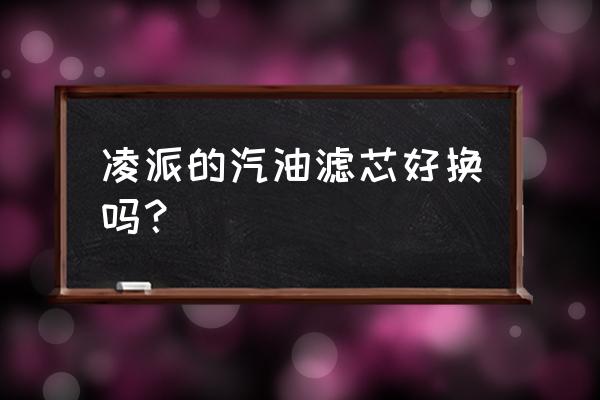 凌派可以單獨換汽油濾芯嗎 凌派的汽油濾芯好換嗎？