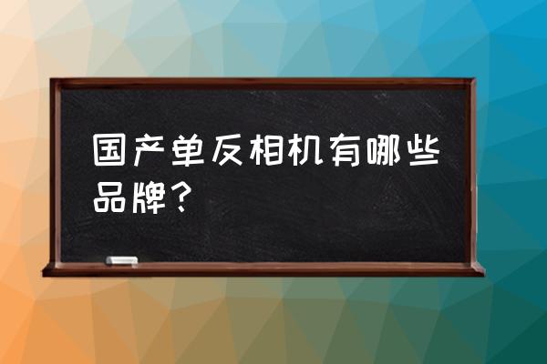 中國有哪些相機品牌有哪些 國產單反相機有哪些品牌？
