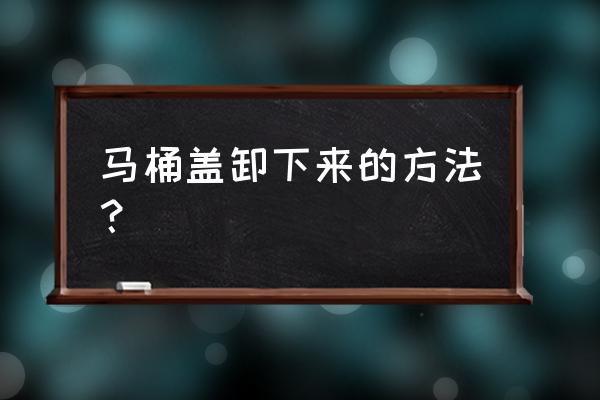 衛洗麗馬桶蓋怎么拆下來 馬桶蓋卸下來的方法? 衛洗麗馬桶蓋怎么拆下來 馬桶蓋卸下來的方法?
