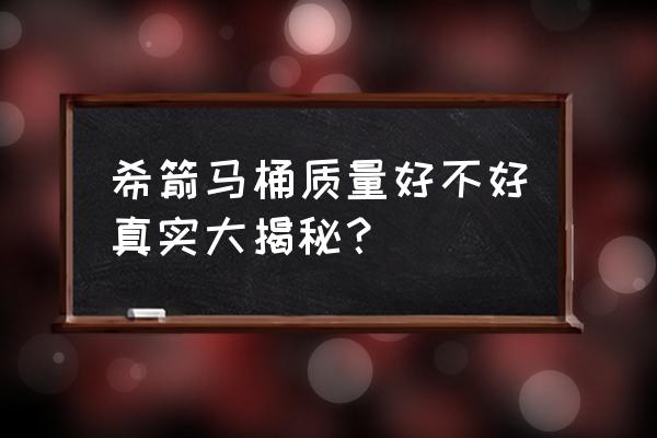 希箭的智能馬桶怎么樣 希箭馬桶質量好不好真實大揭秘？