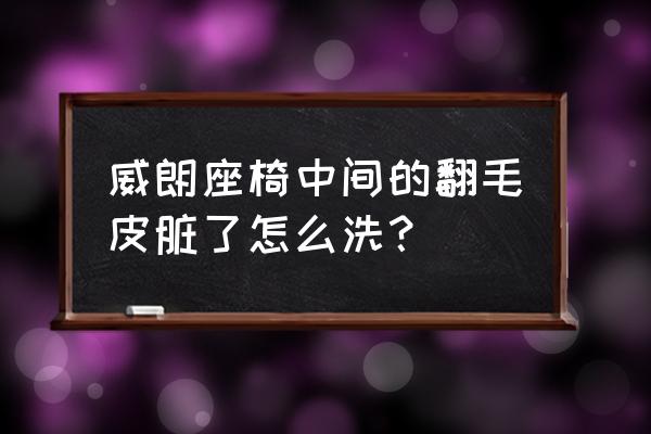 威朗座椅怎么清理 威朗座椅中間的翻毛皮臟了怎么洗？