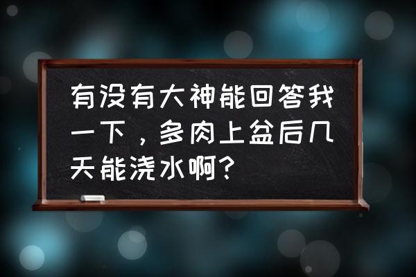 剛買來的多肉怎么種 有沒有大神能回答我一下，多肉上盆后幾天能澆水啊？