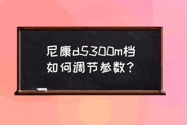 尼康快門速度在哪里調 尼康d5300m檔如何調節參數？
