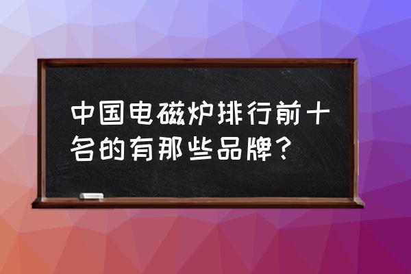 商用電磁爐十大排名 中國電磁爐排行前十名的有那些品牌？