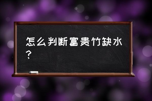 秋天富貴竹怎么不長 怎么判斷富貴竹缺水？