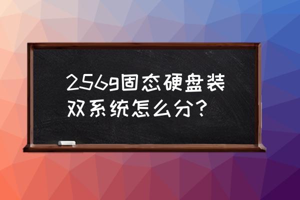 linux固態硬盤分區方法 256g固態硬盤裝雙系統怎么分? linux固態硬盤分區方法 256g固態硬盤裝雙系統怎么分?